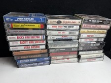 Lot of 30 Vintage Cassette Tapes Counry Pop, Brooks, The Doors, Crosby Strait
