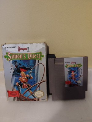 Castlevania 2 Simon's Quest. 1988. used. box w/ wear 70%. NES. Konami. cartridge