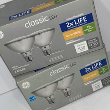 Lot Of 2 Boxes GE Classic 75 Watt LED Dimmable Indoor FloodLight Bulb 75w/WH2