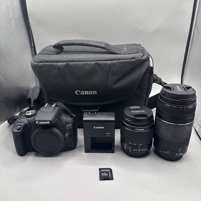 Canon EOS Rebel T7 DS126741 24.1MP Digital SLR Camera W/50mm, 18-55mm & Extras 