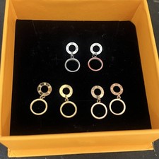 Metal Enamel Pearl Women's Earrings Birthday Gift Earrings 36