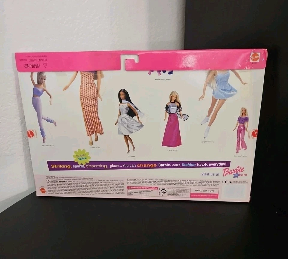 Mattel Barbie Doll 6 Fashion Gift Mattel Barbie Doll 6 Fashion Gi 68073 New 2001 - Image 2 of 4