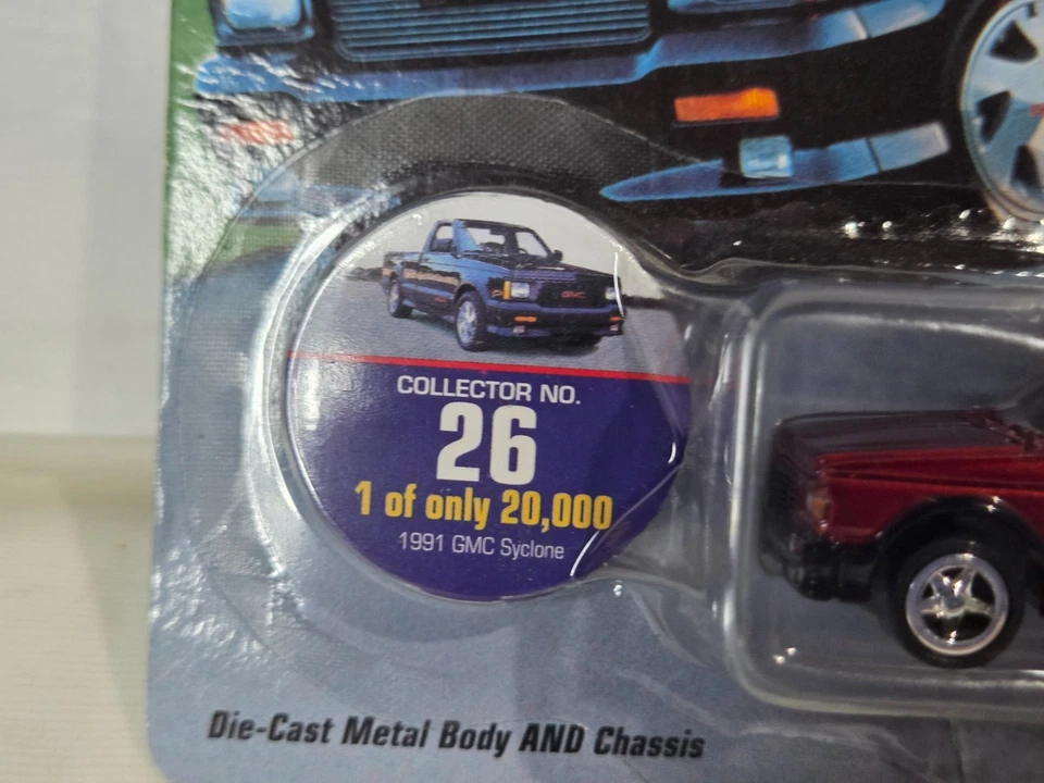 1997 Johnny Lightning Truckin' America #26 1991 GMC Syclone Truck Red LTD ED - Image 2 of 4