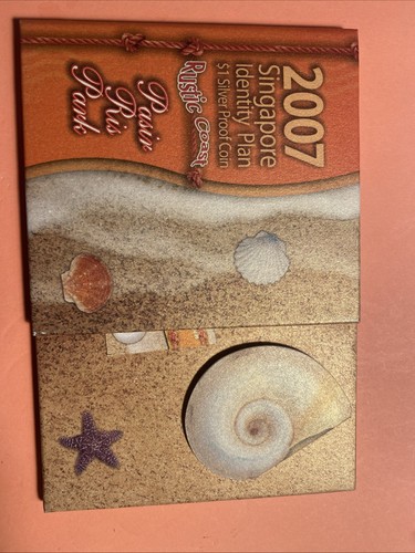 2007 Singapore Identity Plan $1 Silver Proof Rustic Coast Pasir Ris Park