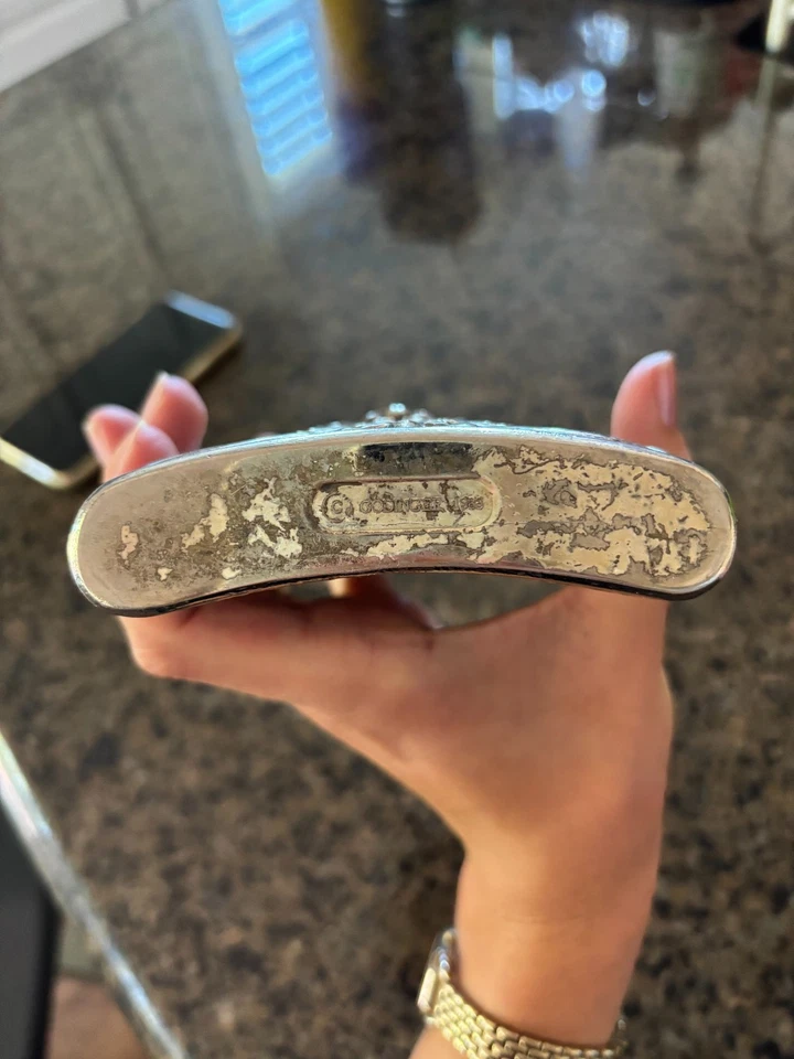 Vintage Godinger Silverplated Face of Bacchus God of Wine Flask 1983 - Image 2 of 3