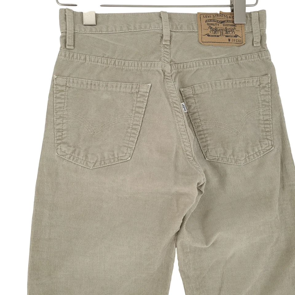 Jean En Velours Côtelé Vintage Levi's Pour Homme Regular Droit Taille W28 L30 - Photo 3/4