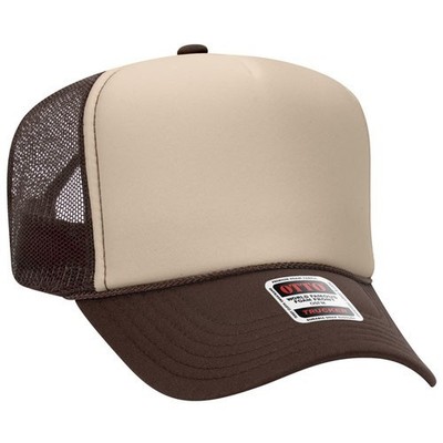 OTTO Cap 39-165 5 Panel High Crown Mesh Back Foam Trucker Hat Multiple Colors