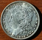 1898-P Morgan Silver Dollar - About Uncirculated