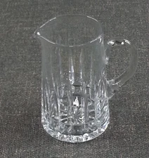 Clear Crystal Glass 6.75 Inch Tall Pitcher Ribbed Pattern