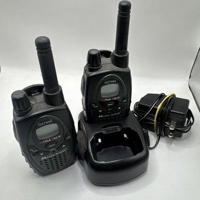 Midland X-Tra Talk Walkie Talkie Two-Way Radio Set of 2 GXT444 W/ Charging Dock
