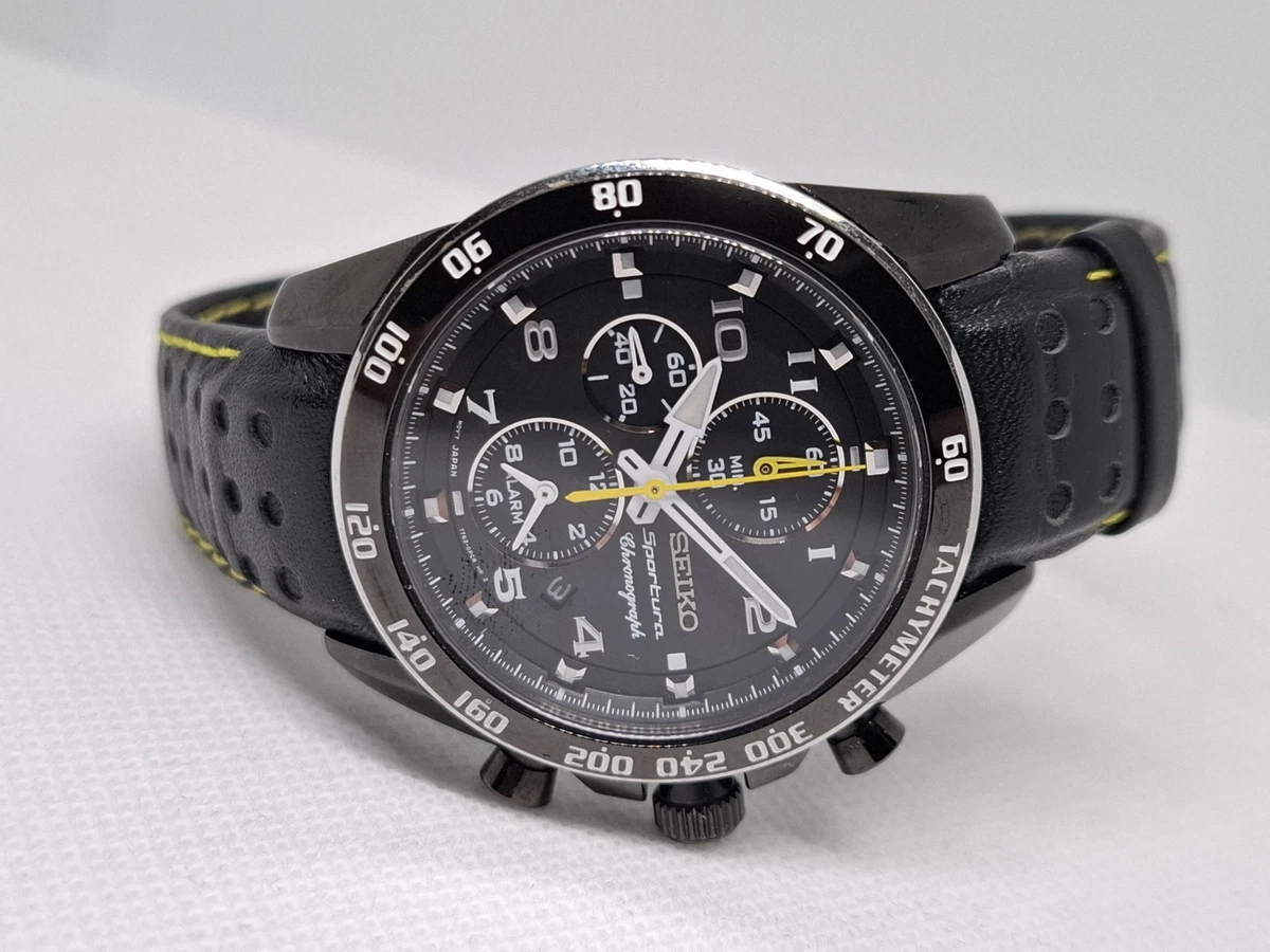 Seiko Sportura Armband Uhr Chronograph - 7T62 0PCB with Box and Papers