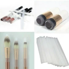 50 Pack Makeup Brush Mesh Cover Cosmetic Brush Protector Net Sleeve Guards H