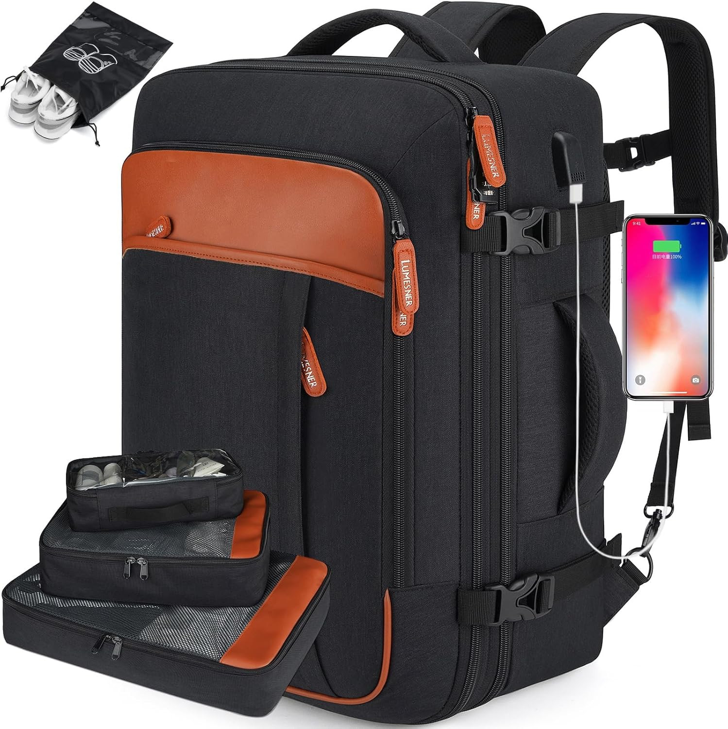 Lumesner Carry on  Backpacks, Extra Large 40L Flight Approve