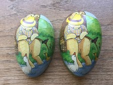 Vintage Paper Mache Easter Egg 4.75" Candy Container Western Germany