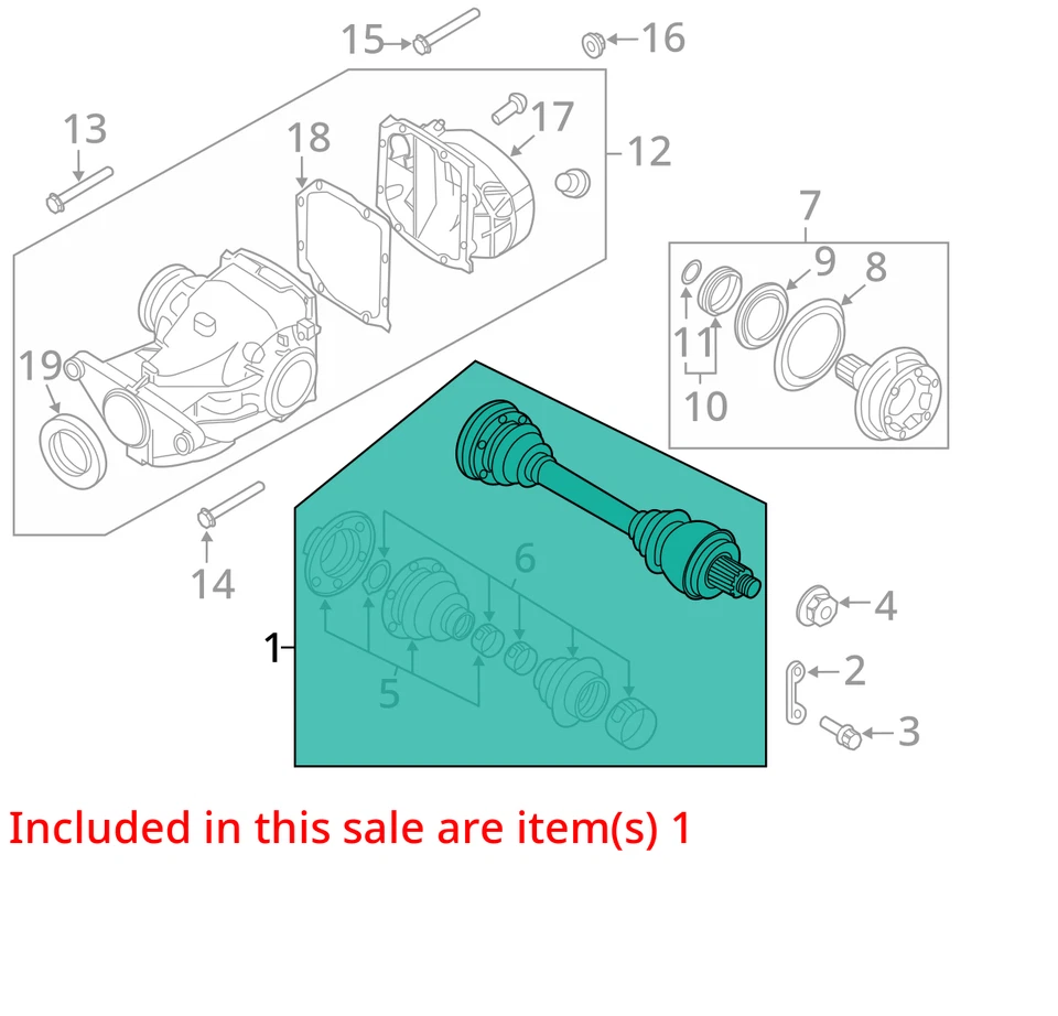 Axle Shaft Rear Axle Automatic Transmission Fits 04-06 BMW 525i 6839546 Foto 3 de 4
