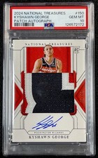 KYSHAWN GEORGE PSA 10 2024-25 NATIONAL TREASURES RC PATCH AUTO 81/99 POP 1 💎