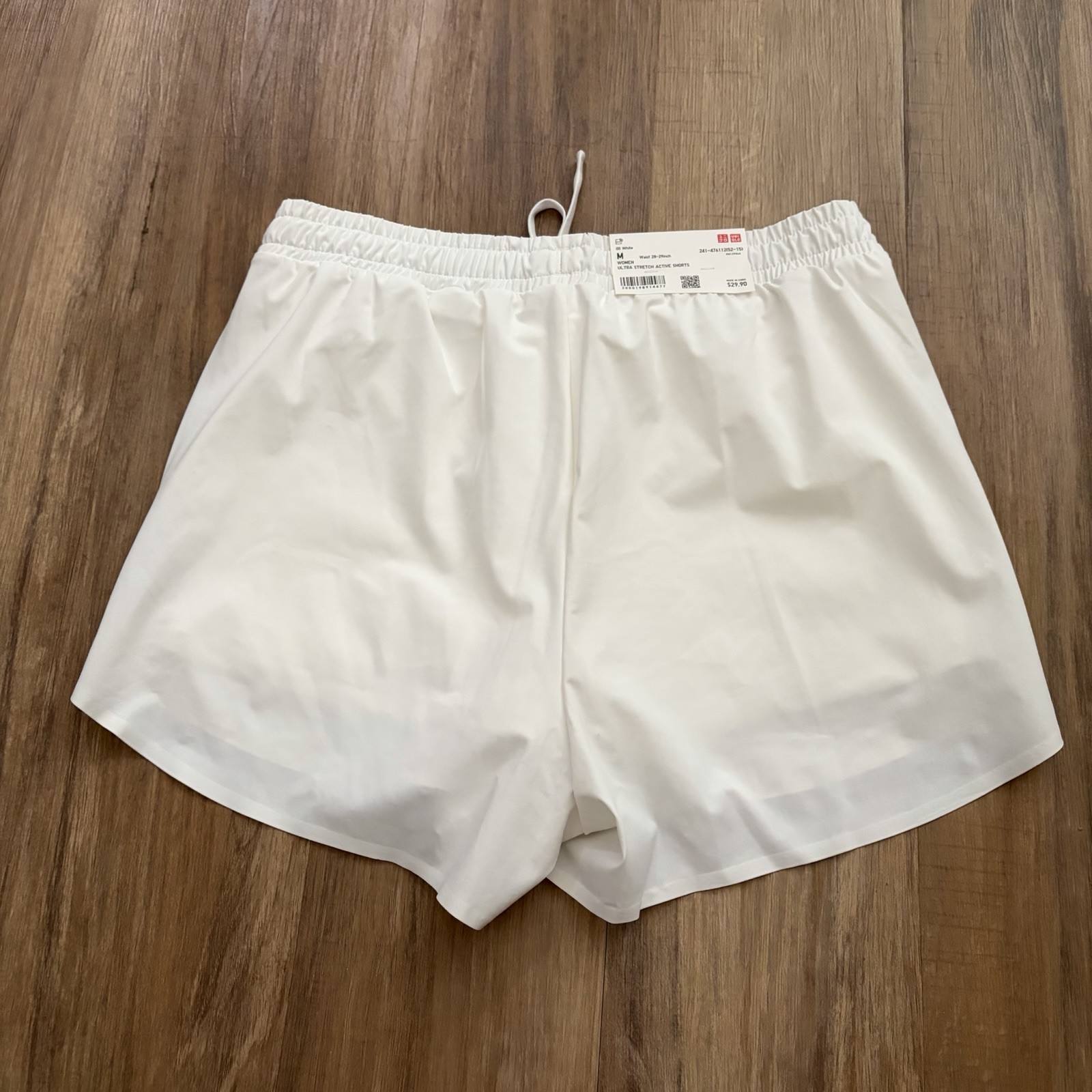 Uniqlo Women ULTRA STRETCH ACTIVE SHORTS Size Medium White NWT thumbnail 2