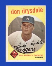 1959 Topps Set-Break #387 Don Drysdale EX-EXMINT *GMCARDS*
