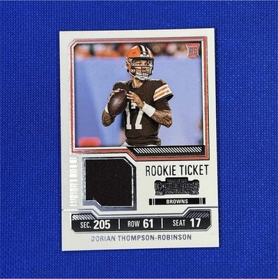 Panini 2023 Contenders D Thompson-Robinson Rookie Ticket Swatches #TS10 Browns