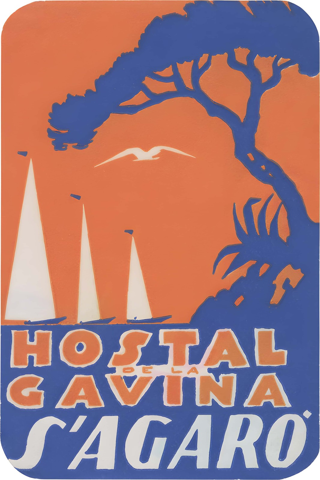 Hostal de la Gavina S'Agaró Poster - Spain 1950s 🌊✨ - 24x36” - Rare Reprint