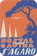 Hostal de la Gavina S'Agaró Poster - Spain 1950s 🌊✨ - 24x36” - Rare Reprint
