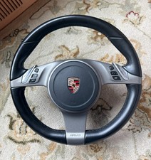 Oem Porsche Cayman S 987.2 Pdk Multifunction Steering Wheel Only Black Leather