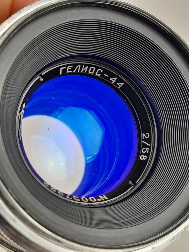 KMZ HELIOS 44 F/2 58mm #0057922 Early RARE SILVER 13 blades Biotar Designed LENS - Image 3 of 4