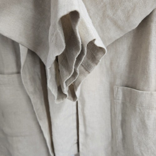 Eileen Fisher Blazer Gr. XL natur beige Bio Leinen lange offene Jacke - Bild 9 von 15