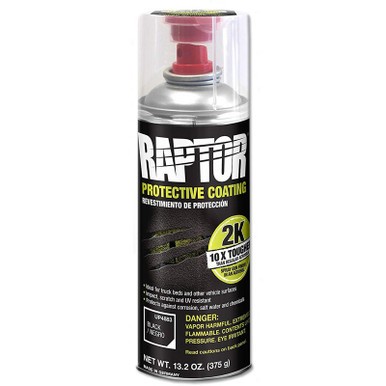 U-POL Raptor 2K Black Bed Liner, Aerosol 4883