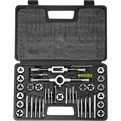 40 Piece Tap and Die Set SAE & Metric , Metric Screw Threads with Carrying Case