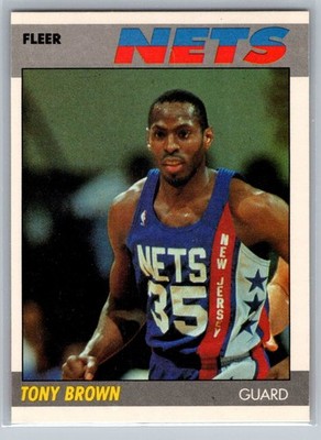 1987-88 Fleer #14 Tony Brown New Jersey Nets