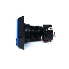 Blue Arcade Square Rectangle Buttons LED Push Illumilated W/ Microswitch C