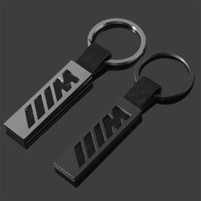 BMW M Schlüsselanhänger M Power Motorsport Schwarz Silber Metall Keychain NEU