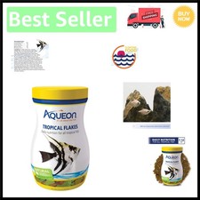 7.12 Oz Tropical Fish Food Flakes - Natural Nutrition for Healthy Growth