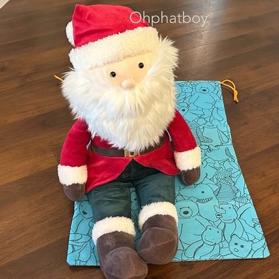 US SELLER Jellycat Authentic I Am Huge Jolly Santa. NWT And Dustbag. 24  Retired