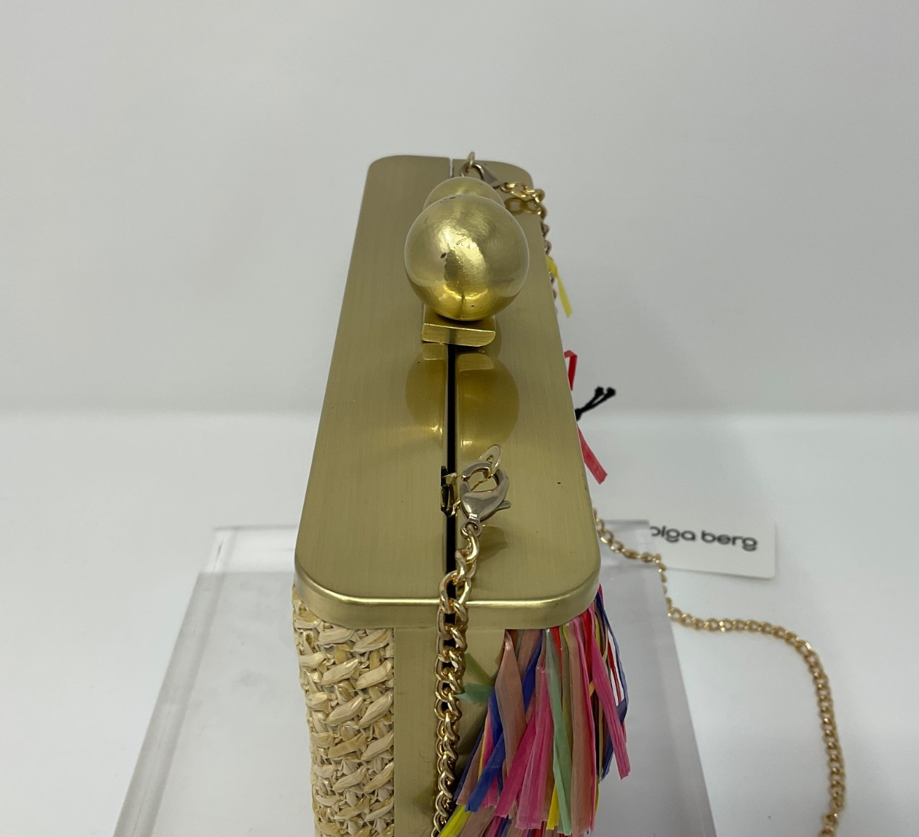 Olga Berg Carlita Carnivale Clutch In Multi ~ NWT