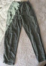 Aerie Lyocell Drawstring Pants Green Pull On Straight Leg Single Pocket Small