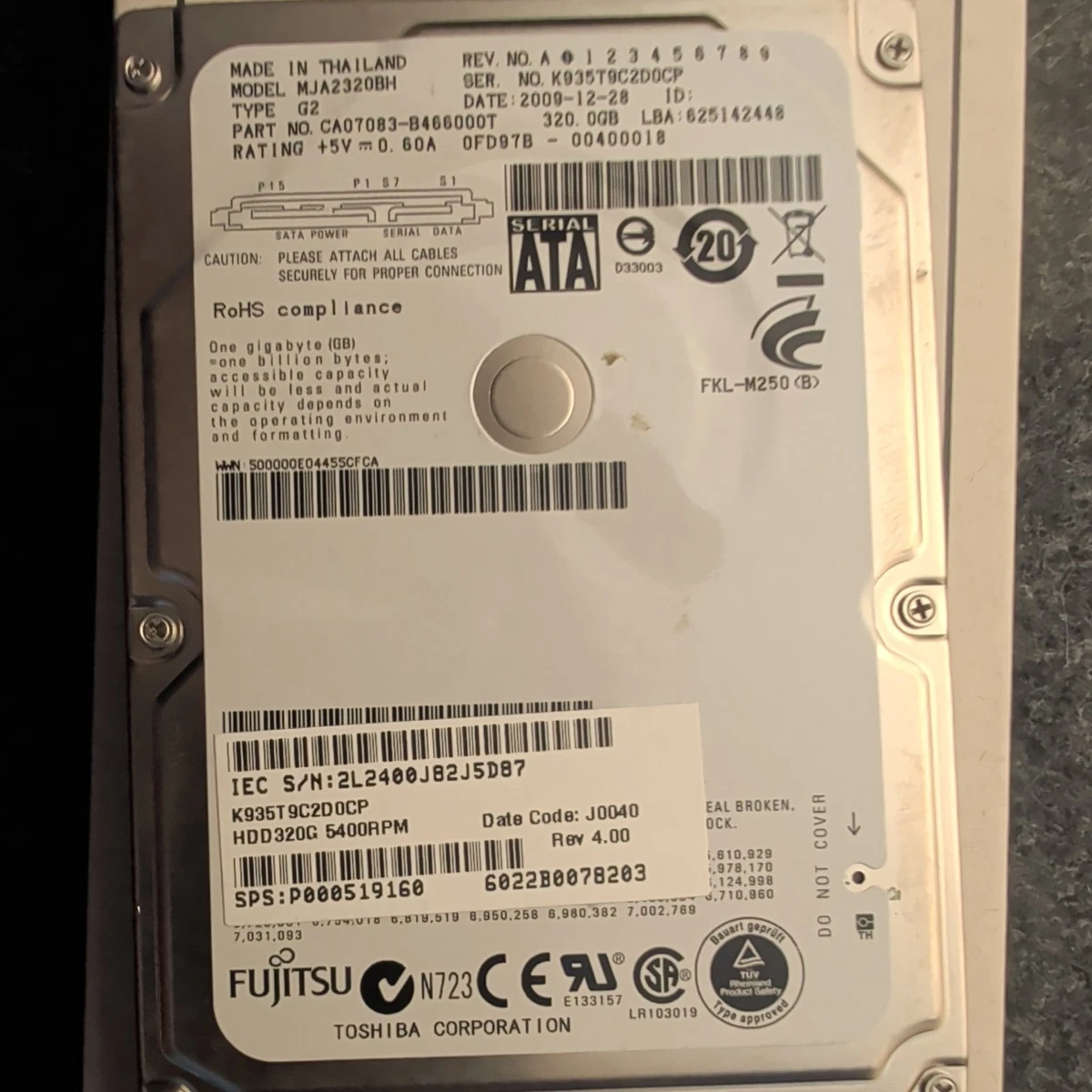 Fujitsu Internal Hard Disk Drive for sale | eBay