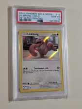 LICKITUNG 2019 POKEMON DETECTIVE PIKACHU 16/18 COMMON HOLO PSA 10 - LOW POP