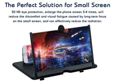 SD Brand Mobile Phone Video Amplifier Enlarged 12" Screen Magnifier 3D Black NEW
