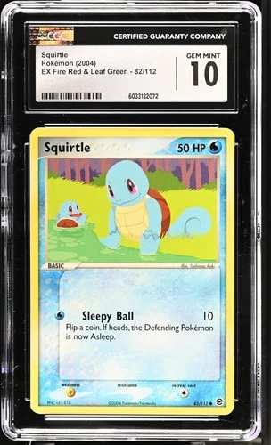 Pokemon Squirtle EX Fire Red & Leaf Green 82/112 CGC 10 Gem Mint