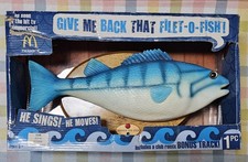 McDonald's Filet-O-Fish pesce che canta "Frankie il pesce" animato in scatola originale