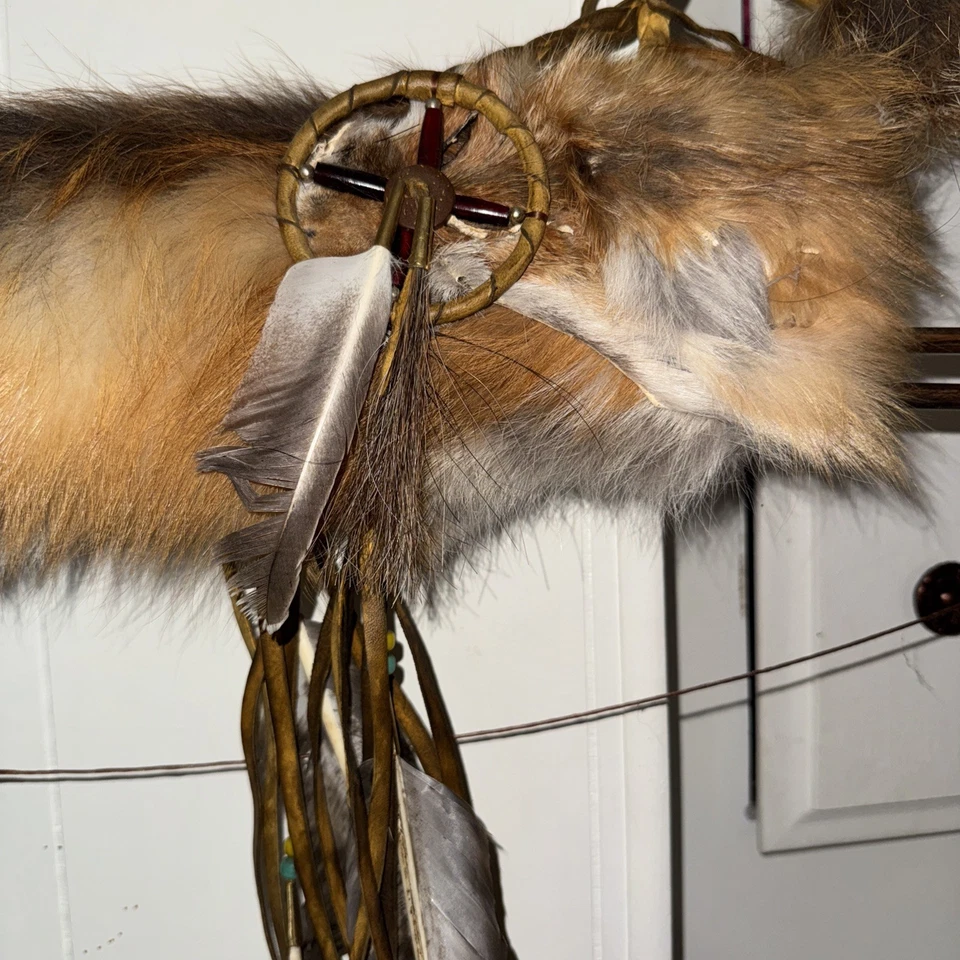 Nativo Americano HECHO A MANO Antiguo Navajo Arco y Flecha Carcaj Set 40" - Zorro Rojo Foto 4 de 4