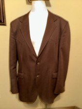 VINTAGE Circle S Western Suit Jacket Brown 46LUSA Made Cowboy Formal GUC 37 