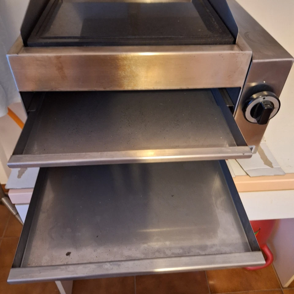 Griglia a gas con pietra ollare,in acciaio inox,con sicurezza spegnimento - Immagine 2 di 4