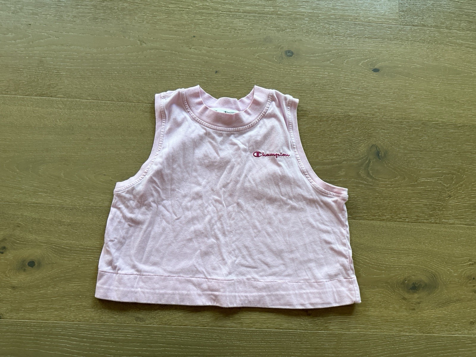 Champion Pink Muscle Tee Crop Top Women’s Vintage Shirt