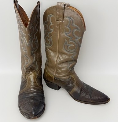 Nocona Boots Sidewinder Brown Leather Western Cowboy Boots Made in USA
