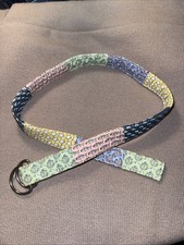 Vineyard Vines Patchwork Youth D-Ring Belt LARGE - Nice 