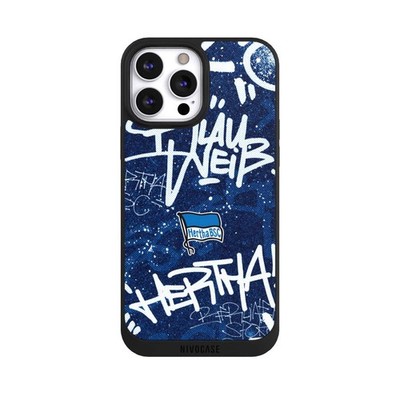 Handyhülle für Apple iPhone 13 Pro Max Graffiti Hertha BSC Offizielles Lizenzpro