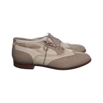 Bally, Schnürschuhe, Größe: 38, Leder, Beige/Weiß, Damen #9v8
